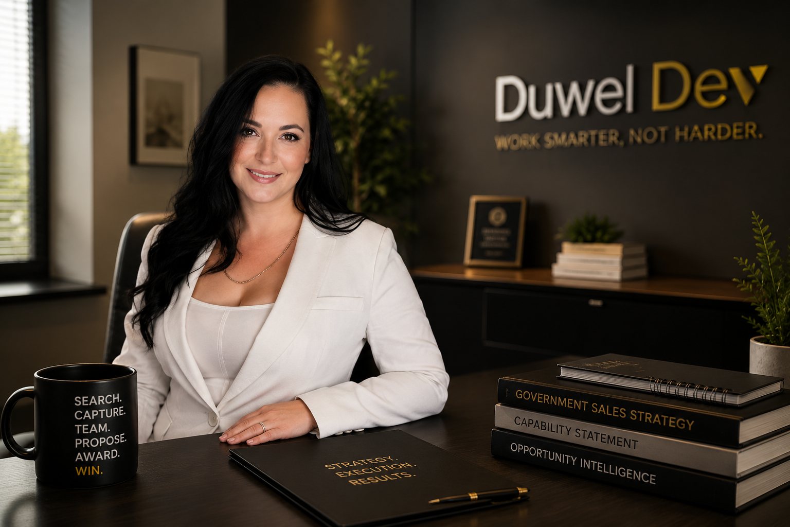 Ashley Duwel at the Duwel Dev office